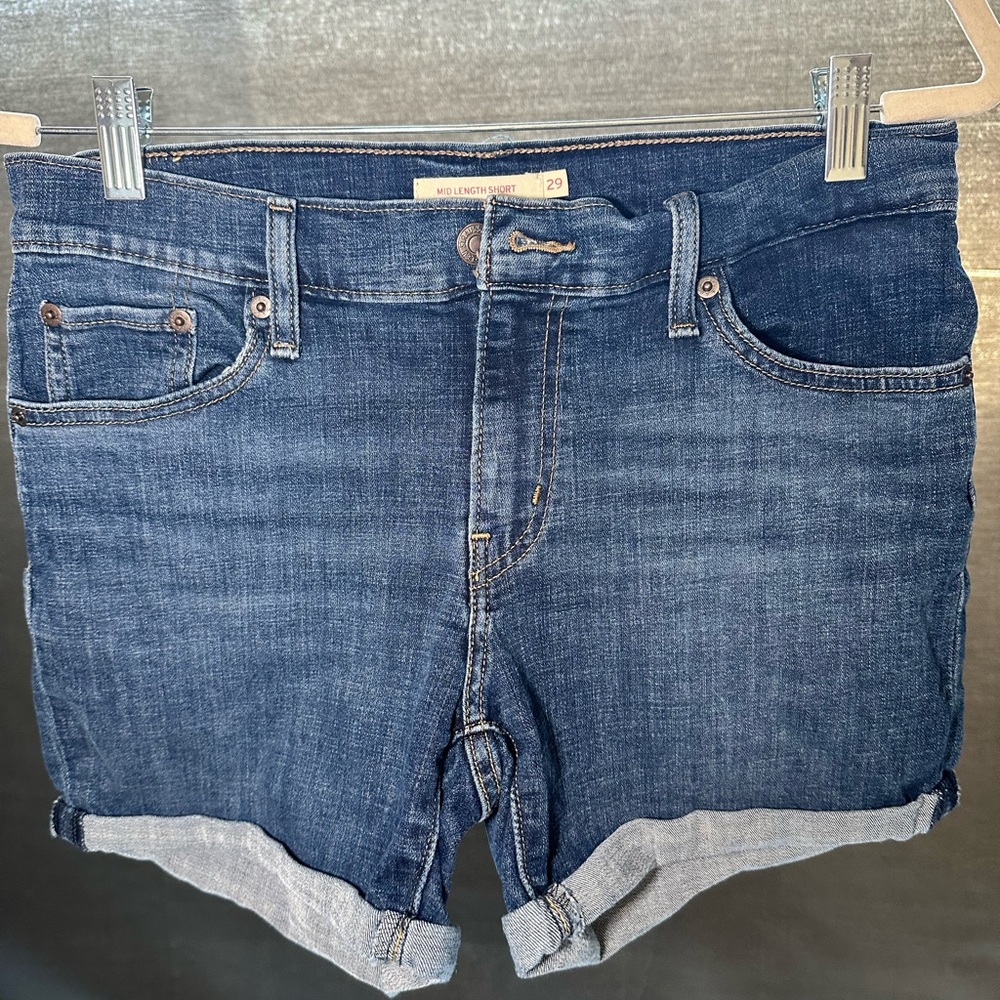 Levi's Dark Blue Denim Shorts